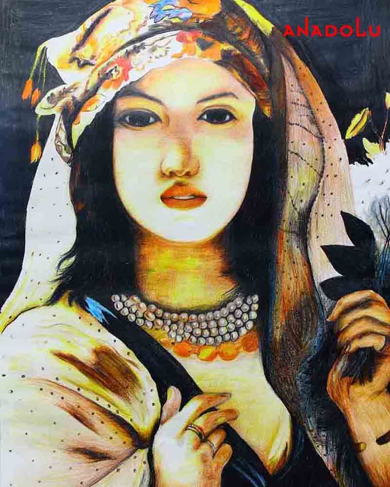 Pastel Çizim Teknikleri İle Yapılmış Portre Çalışmaları Adana