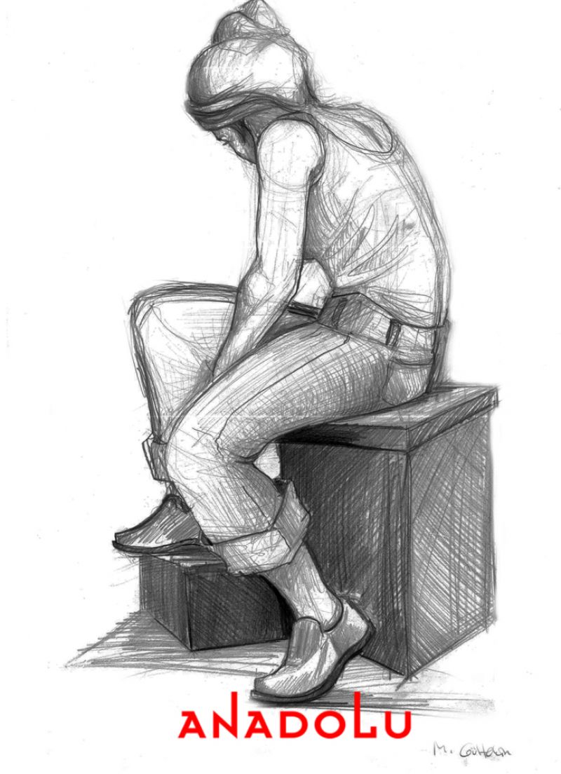 Karakalem Kadın Model Çizimi Adana