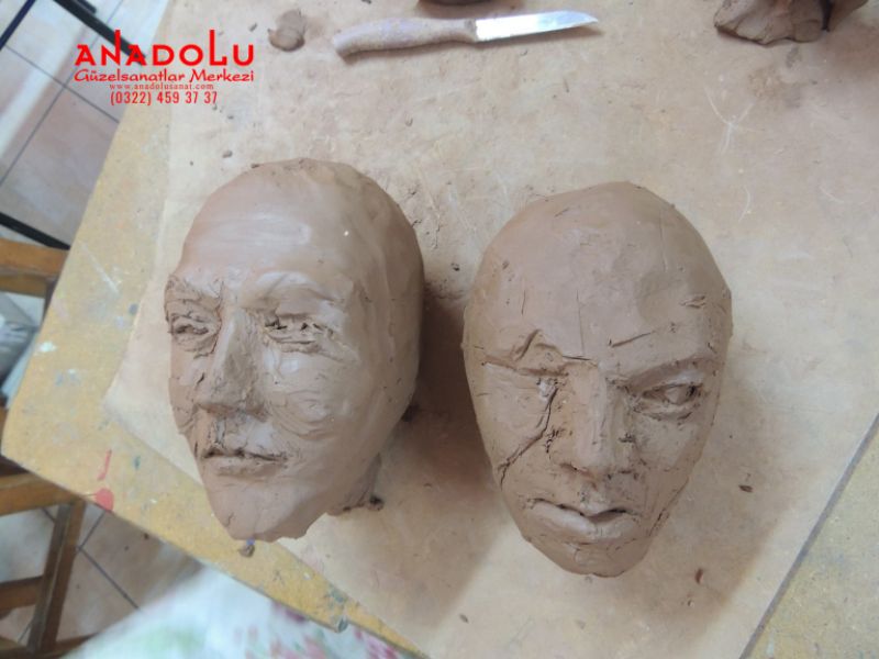 Kafatası Modelleme Heykel Dersi Adana