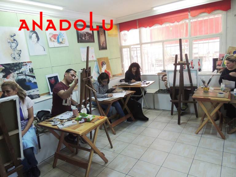 Hobi Grupları Yağlıboya Çalışması Adana