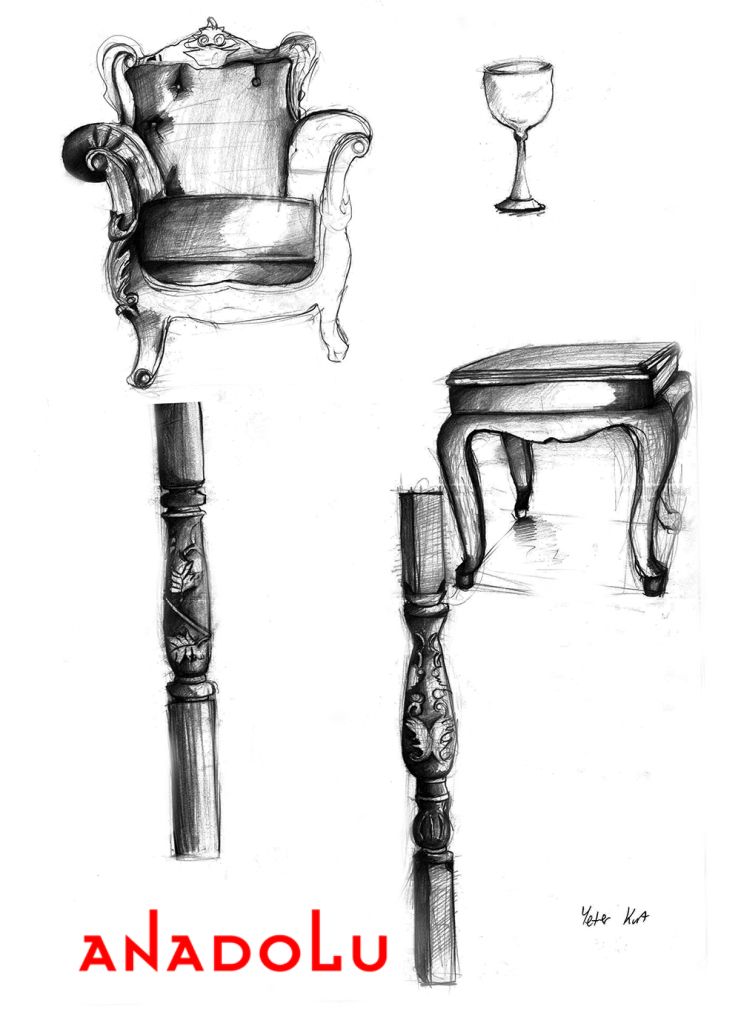 Karakalem Mobilya Tasarımı Çizim Örnekleri Adana