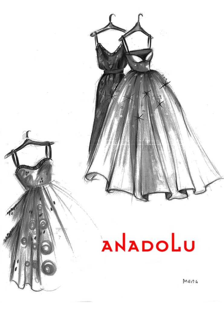 Karakalem Elbise Model Çalışmaları Adana